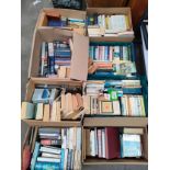 Eight boxes of antique & crime books to include Agatha Christie and Ngaio marsh and many more