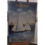 Large ''Bermuda'' Fly Pan American poster. [101x67cm]