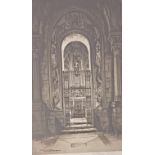 Original etching depicting entrance to the shrine of the Scottish National War Memorial. Signed