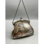 Antique Birmingham silver ladies purse. Produced by G. Norman. [144.78grams] [8.5x12cm]