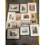 A Collection of Edinburgh original etchings and engravings to include an original etching by C.H.