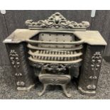 Georgian cast iron fire insert. Comes with original ash tray. [58x61x22cm]