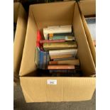 A Box of mixed genre books.