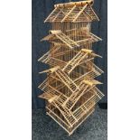 Antique Chinese Bamboo bird cage. [87cm high]