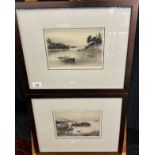 Henry Jackson Simpson MC Scottish [1893-1963] Two original etchings signed in pencil. Both titled '