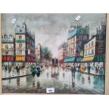 Oil painting of possible Paris scene by de noltis