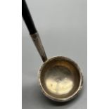 Georgian Glasgow silver and horn ladle. Produced by G.R. [21cm in length]