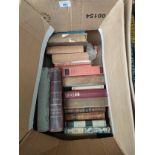 Box of antique books to include Of Whales and Men by R.B. Robertson, Here There and Everywhere by