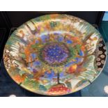 A Wedgwood Fairyland Lustre 1920's Lily tray with the fairy Gondola pattern. reverse side features a