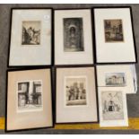 A Collection of Original etchings and engravings by various artists and signed by them. 'Mercery