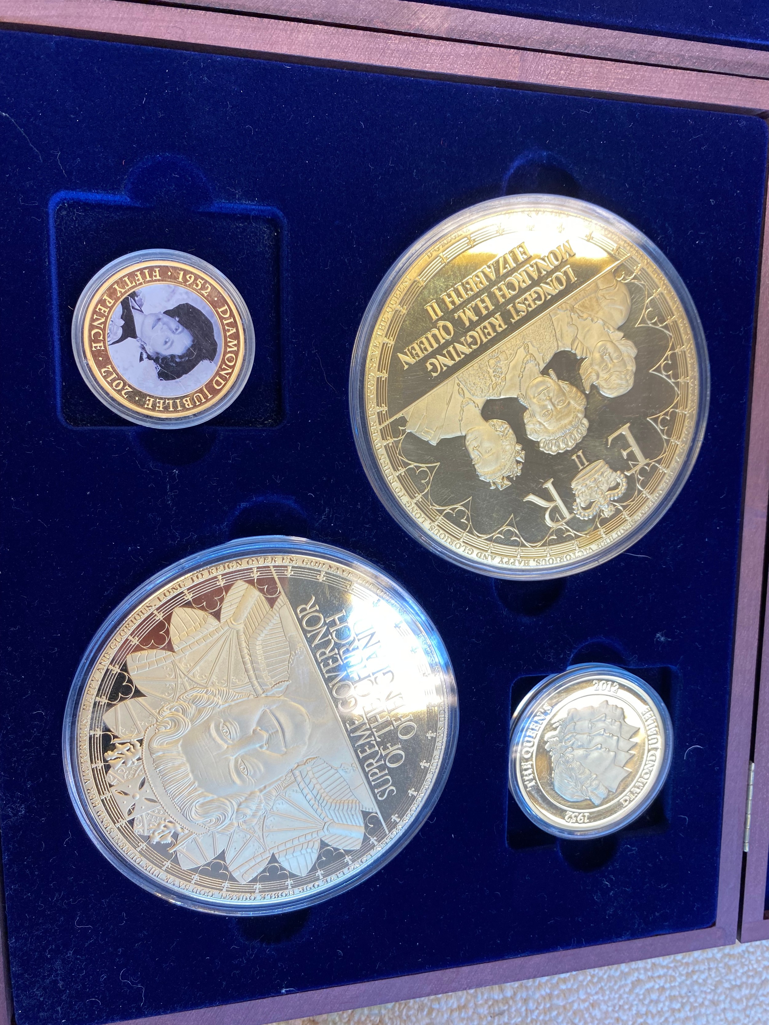 Large collection of gold and silver plated Royalty and Commemorative cased coins, comes with - Image 12 of 18