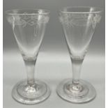A Pair of Georgian drinking glasses.