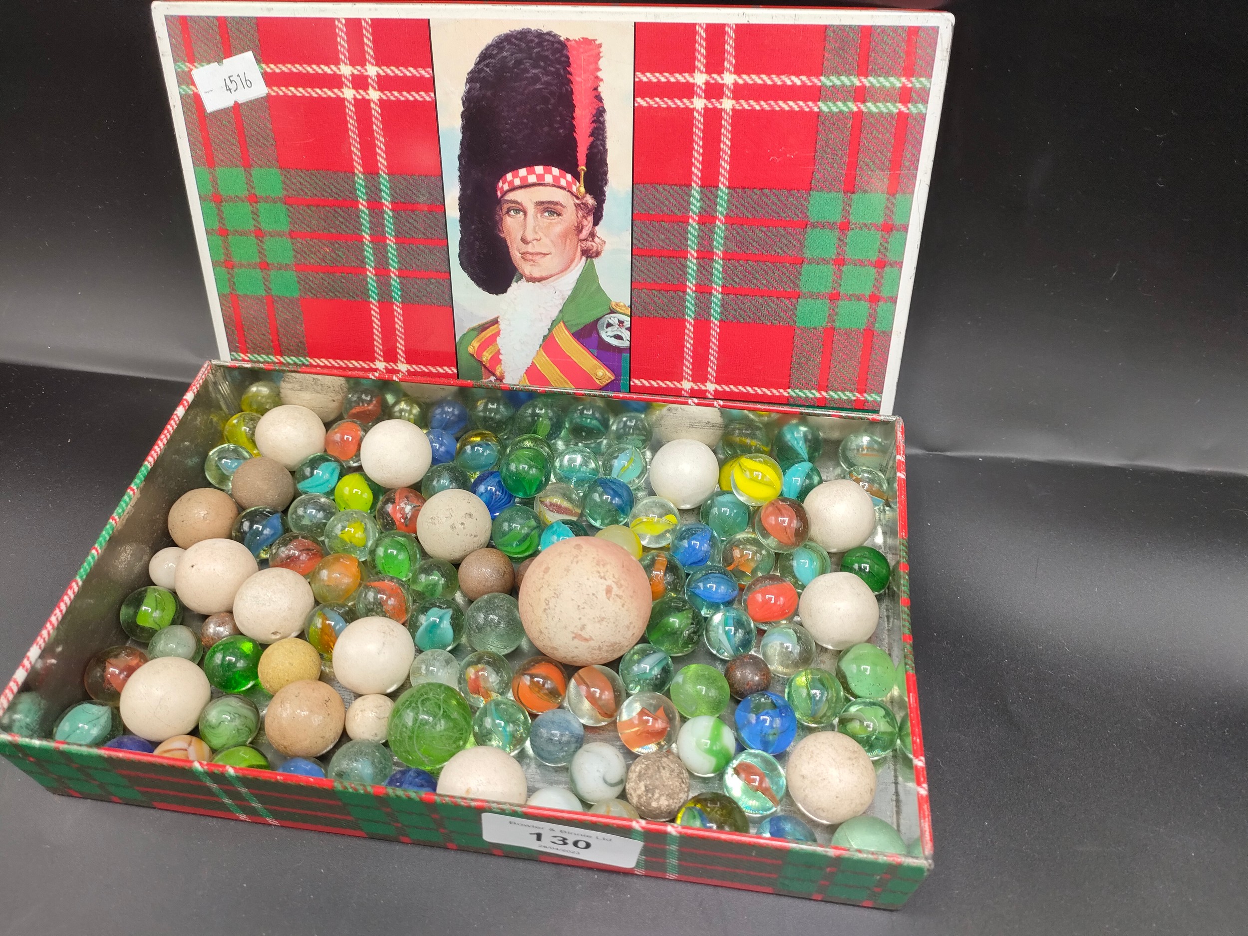 Large selection of vintage marbles