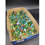 Box of vintage marbles