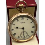 Antique London 9ct yellow gold gent's pocket watch produced by Waltham U.S.A [In a working