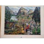 Country side scene print signed A Castrud