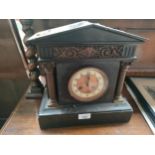 Victorian Wm McGregor Edinburgh Slate mantel clock with French movement marked A D Mougin.