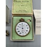 Antique Trans Pacific 21 jewel pocket watch- comes with box and booklet. Together with an antique