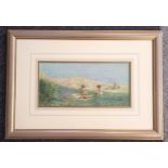 P.J Attfield Original oil within a modern frame depicting children having a picnic. Signed by the