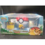 A new and sealed Pokémon Pikachu & Eevee Pokeball collection toy and cards