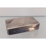 Georgian Britannia silver snuff box. [1.8x7.7x4.8cm] [100grams]