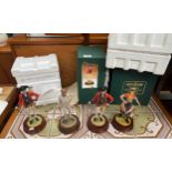 Set of 4 Sporting golf legends with clubs includes The first lady champion and others some with