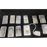 A Collection of 11 vintage Naval Zippo lighters includes H.M.S. GLASGOW & UNITED STATES NAVY.