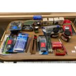 A Tray of collectable pens includes parker , pen nibs and inks