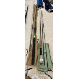 Diawa Graphite sea trout fishing rod and a Diawa 327 two piece fishing rod