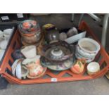 A Large crate of studio pottery ware includes Buchan pottery, Scottish studio pottery