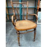 Antique Fischel Bentwood arm chair [needs attention]
