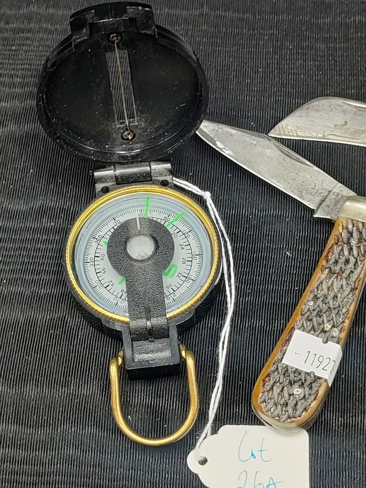 Vintage Engineer Directional Compass, Thomas Turner Co Pen knife and one other- both fitted with - Image 2 of 6