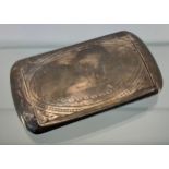 Victorian Birmingham silver snuff box produced by George Unite [8.5x5cm]