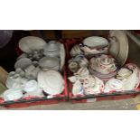 A Large crate of Germán Thomas Tea/ dinner ware, Glass cup with metal holders along with a box of
