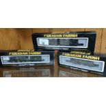 Three Graham Farish by Bachmann boxed train loco and tender models