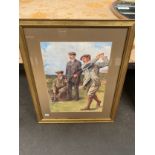 A Golfers print titled Triumvirate by Clement flower