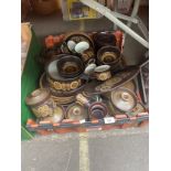 A Large Crate of Denby pottery retro dinner ware