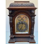 19th century Victorian oak cased bracket clock fully English Fusee movement. Name to dial '