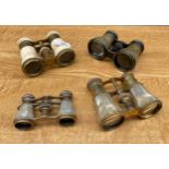 4 Pairs of antique French opera glasses