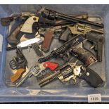 A Collection of mixed vintage childrens cap guns; Starsky & Hutch, Buntline Special, German