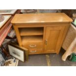 A London oak 2 drawer cabinet