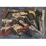 A Selection of vintage childrens cap guns; Colt 45, Federal Agent, Double Agent, Crescent toys-