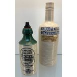 Two antique stoneware bottles; Special Brewed Ginger Beer- Gilbert Rae of Dunfermline- has