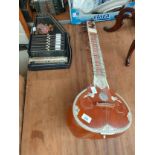 Sitar by Singh muscal instrument [as found] along with a Antique Zither instrument