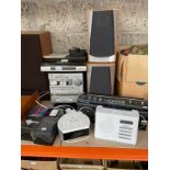 A Selection of electrical items includes Sony cd hifi