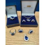 Windsor & Allen matching heart shaped necklace with pendant, earrings and ring. Comes with another