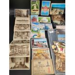 A Large tray of collectable antique post cards