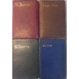 A Collection of Four Leather bound books: Mrs Browning, The Poems of Elizabeth Barrett, Browning,