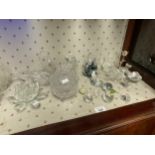 A Selection of crystal includes Swarovski style paperweights and others