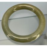 Antique Chinese jade bangle. [8cm in diameter]